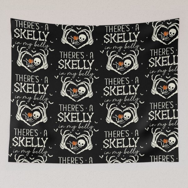 Item preview, There's a Skelly in My Belly Halloween Pregnancy Humor designed and sold by Mind-Drift.