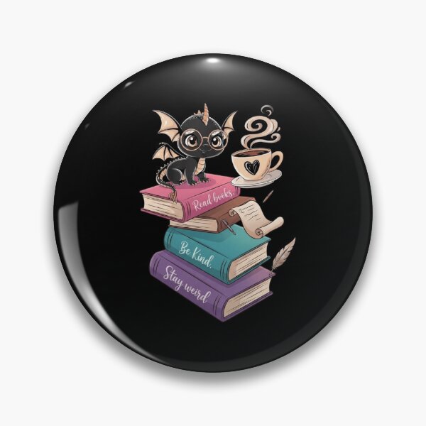 Item preview, Cozy Bookish Dragon With Stack Of Books And Coffee Cup Reading Art designed and sold by Ostericaimusa.