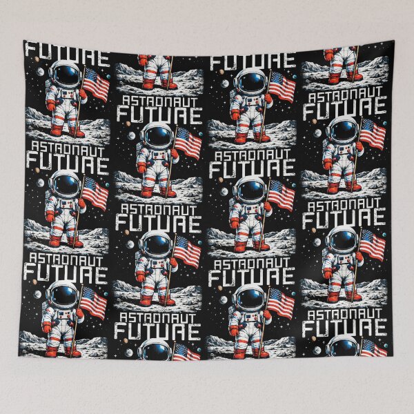 Item preview, Future Astronaut Moon Mission Space Explorer USA Flag designed and sold by Glow-Paw-Studio.