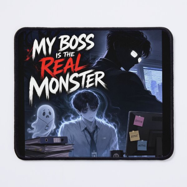 Item preview, My Boss Is the Real Monster Funny Halloween Office Humor Work Meme designed and sold by ManggaeJM.