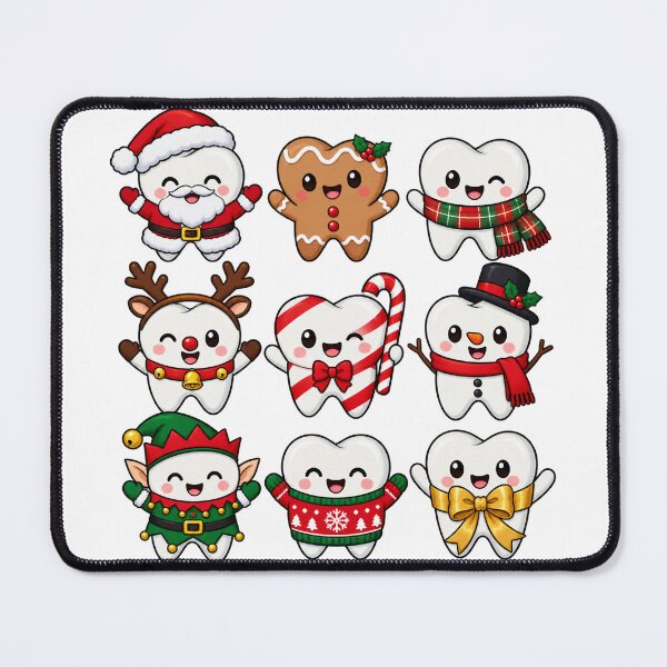 Item preview, Cute Christmas Teeth in Festive Holiday Costumes designed and sold by skyartdesign.