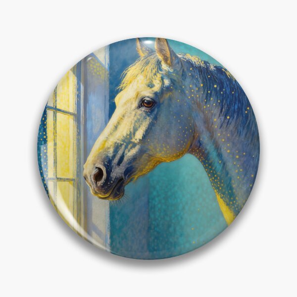 Item preview, White Horse by Sunny Window Pointillist designed and sold by KAMOCHI Art.