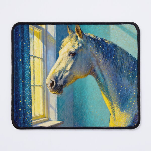 Item preview, White Horse by Sunny Window Pointillist designed and sold by KAMOCHI Art.
