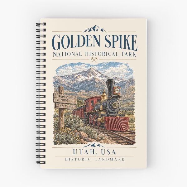 Item preview, Golden Spike National Historical Park, Utah, USA [Vintage Illustration] designed and sold by elektronen.