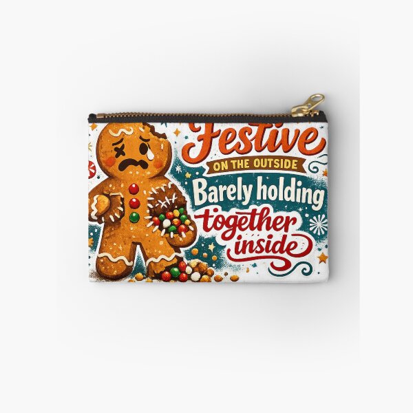 Item preview, Festive on the Outside Barely Holding Together Inside Funny Christmas Gingerbread designed and sold by inkoutninja.