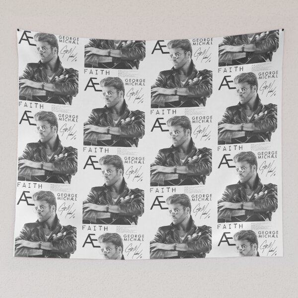 Item preview, George Michael Faith Portrait Retro Pop Music Tribute designed and sold by Glow-Paw-Studio.