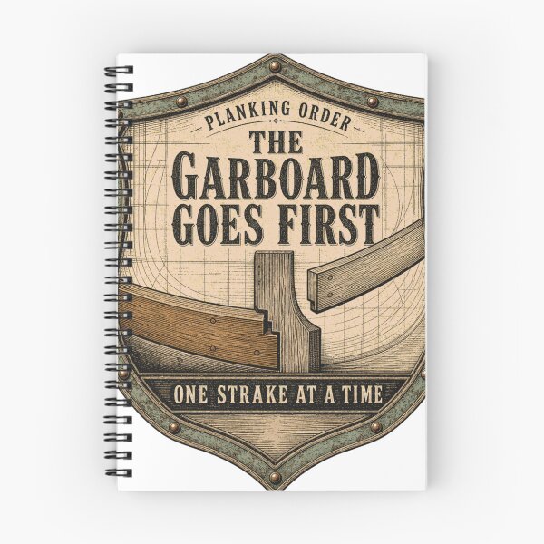 Item preview, The Garboard Goes First badge keel planking designed and sold by BoosterShop.