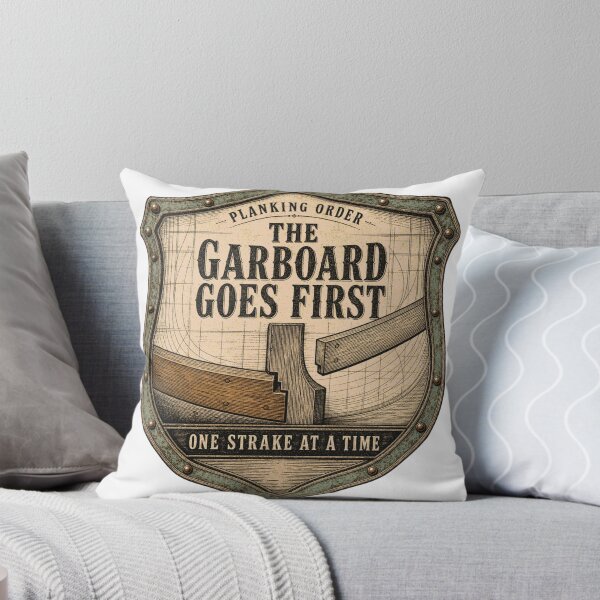 Item preview, The Garboard Goes First badge keel planking designed and sold by BoosterShop.