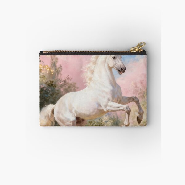 Item preview, White Horse Rearing in Rose Garden Rococo designed and sold by KAMOCHI Art.