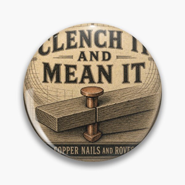 Item preview, Clench It And Mean It Badges Copper Rivets and Rooven designed and sold by BoosterShop.