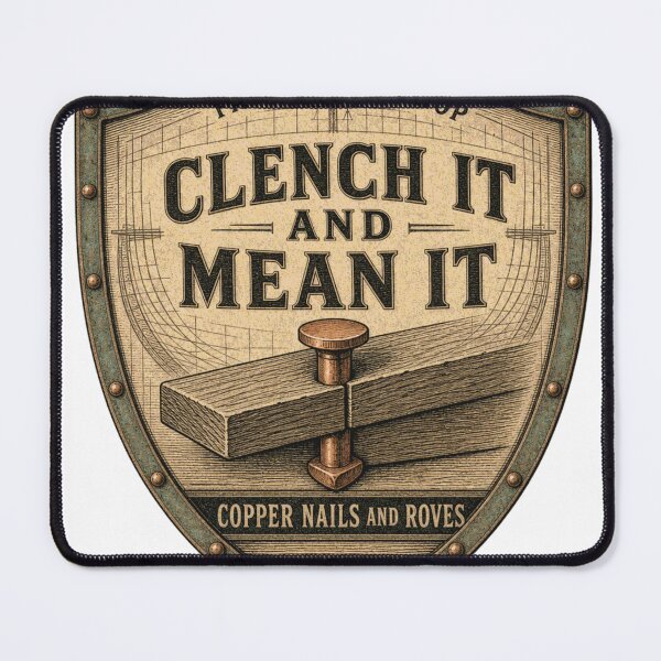 Item preview, Clench It And Mean It Badges Copper Rivets and Rooven designed and sold by BoosterShop.