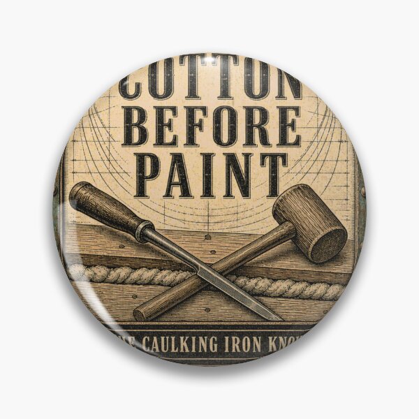 Item preview, Cotton Before Paint badge caulking iron and mallet designed and sold by BoosterShop.