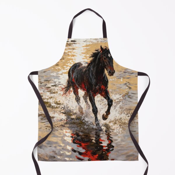 Item preview, Dark Horse Walking Through Golden Water designed and sold by KAMOCHI Art.