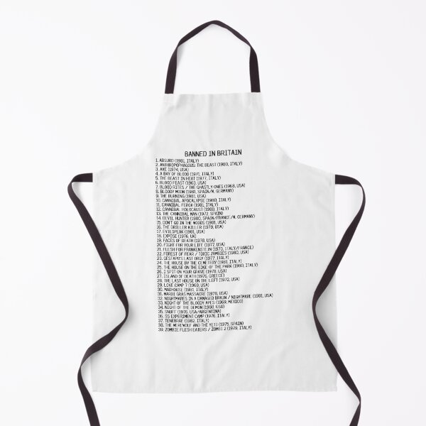 Item preview, Video Nasties — Banned in Britain List designed and sold by The Cosmic Turtle.