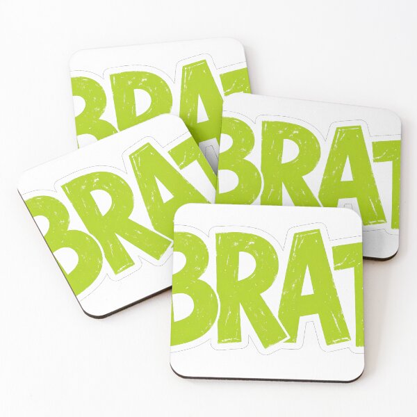 Item preview, Brat - Green Bold Text Aesthetic Sticker designed and sold by AviWear.