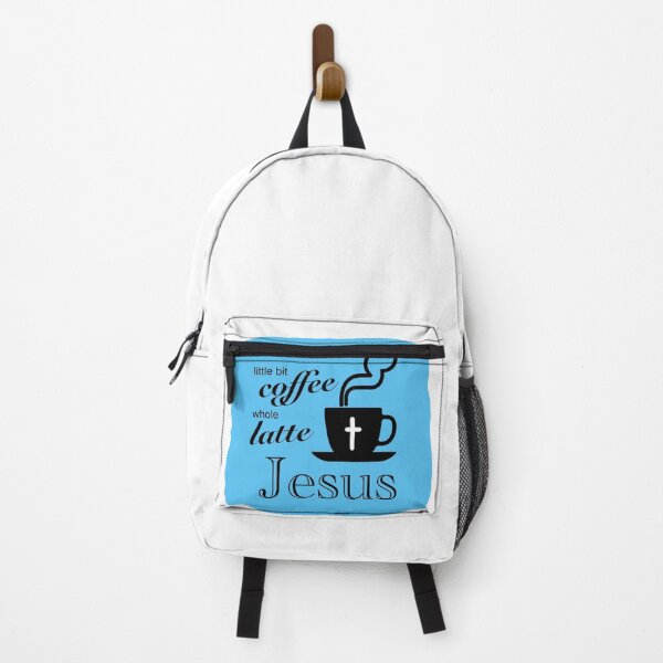 Item preview, Little Bit Coffee Whole Latte Jesus Blue designed and sold by JohnnyForever.