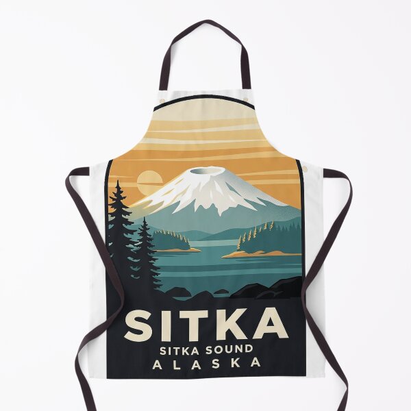 Item preview, Sitka Alaska Mount Edgecumbe Vintage WPA Travel Badge designed and sold by DetourDgn.