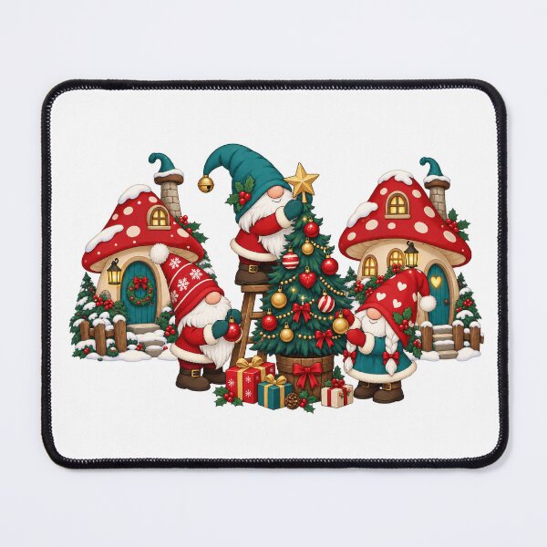 Item preview, Christmas Gnome Village with Mushroom Cottages designed and sold by skyartdesign.