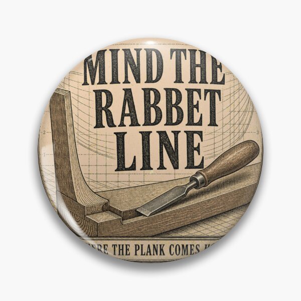 Item preview, Mind The Rabbet Line badge Kiel and Vorsteven Sponging designed and sold by BoosterShop.