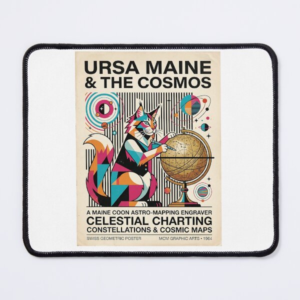 Item preview, Maine Coon Astronomical Engraver designed and sold by PictoVibe.