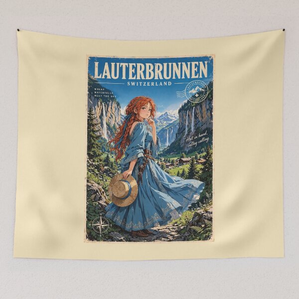 Item preview, Switzerland. Lauterbrunnen Valley Forest - Breeze Over Lauterbrunnen designed and sold by DibujandoPorfa.