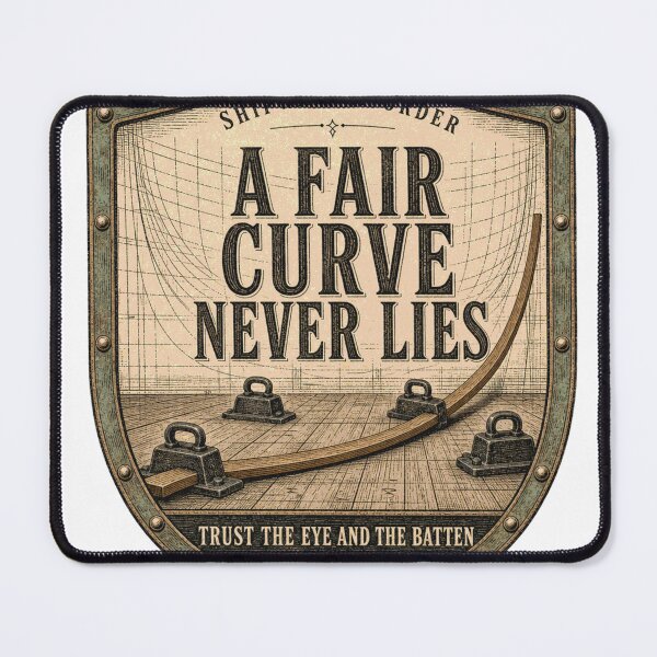 Item preview, A Fair Curve Never Lies badge, weights and weights designed and sold by BoosterShop.