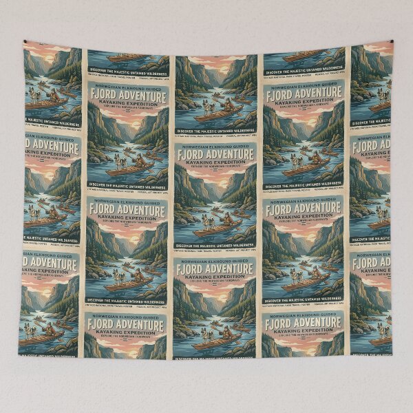 Item preview, Norwegian Elkhound Fjord Kayaker designed and sold by PictoVibe.