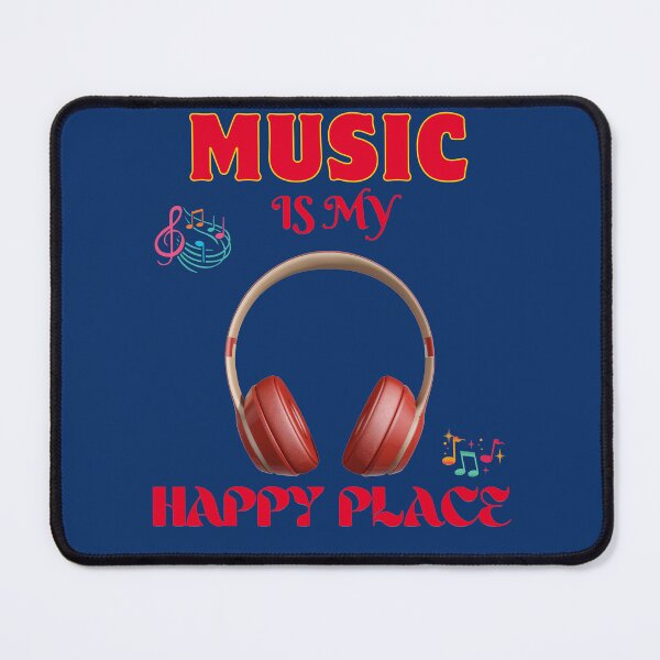 Item preview, Music Is My Happy Place – Headphones and Notes Art designed and sold by Evelashop.