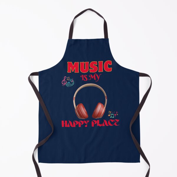 Item preview, Music Is My Happy Place – Headphones and Notes Art designed and sold by Evelashop.