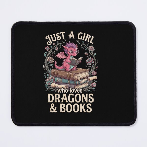 Item preview, Just A Girl Who Loves Dragons And Books Reading Fantasy Design designed and sold by Ostericaimusa.