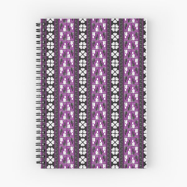 Item preview,  Black & White Cat Love Stripes on Purple Background designed and sold by Digitalmyth's Designs.