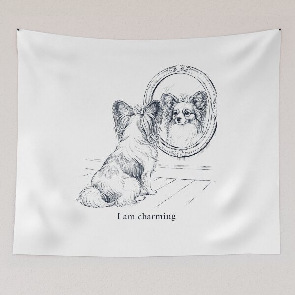 Item preview, Papillon I Am Charming Mirror Meme Dog Lover designed and sold by dian-rody-crest.