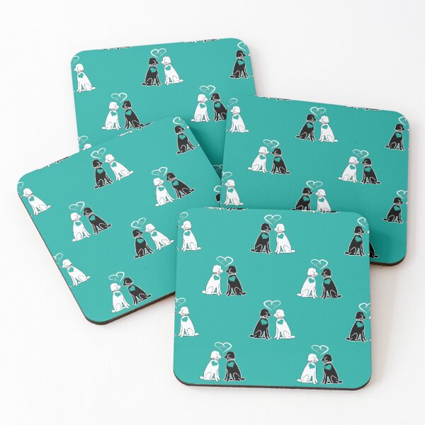 Item preview, Black & White Poodle Loves on Teal Background designed and sold by Digitalmyth's Designs.