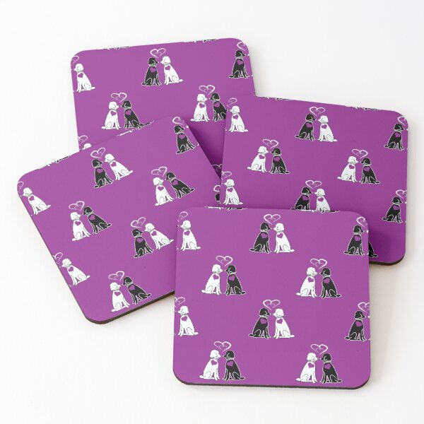 Item preview, Black & White Poodle Loves on Purple Background designed and sold by Digitalmyth's Designs.
