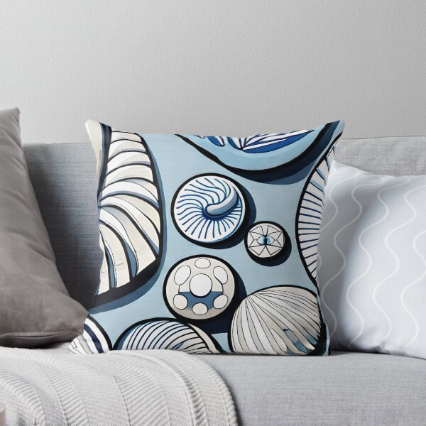 Item preview, Seashells on Blue Waves - Coastal Watercolor Art designed and sold by Gustavo Navarro.