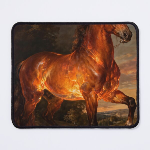 Item preview, Fiery Brown Horse Classical Landscape designed and sold by KAMOCHI Art.