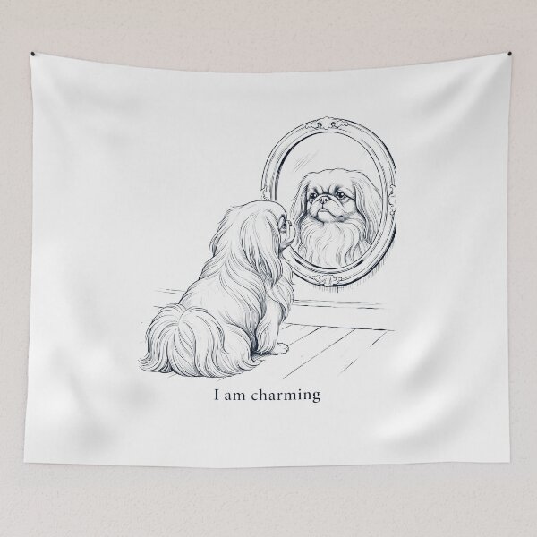 Item preview, Pekingese I Am Charming Mirror Meme Dog Lover designed and sold by dian-rody-crest.