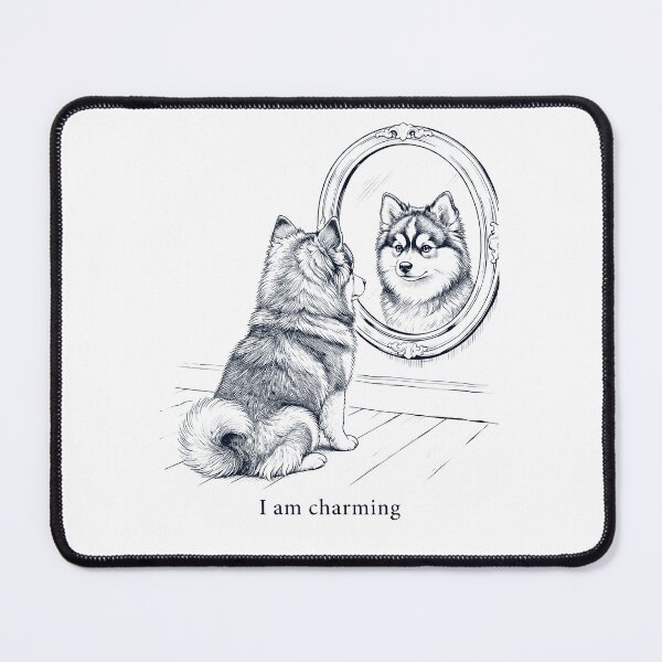 Item preview, Pomsky I Am Charming Mirror Meme Dog Lover designed and sold by dian-rody-crest.