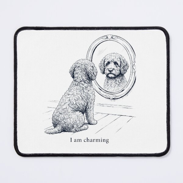 Item preview, Portuguese Water Dog I Am Charming Mirror Meme Dog Lover designed and sold by dian-rody-crest.