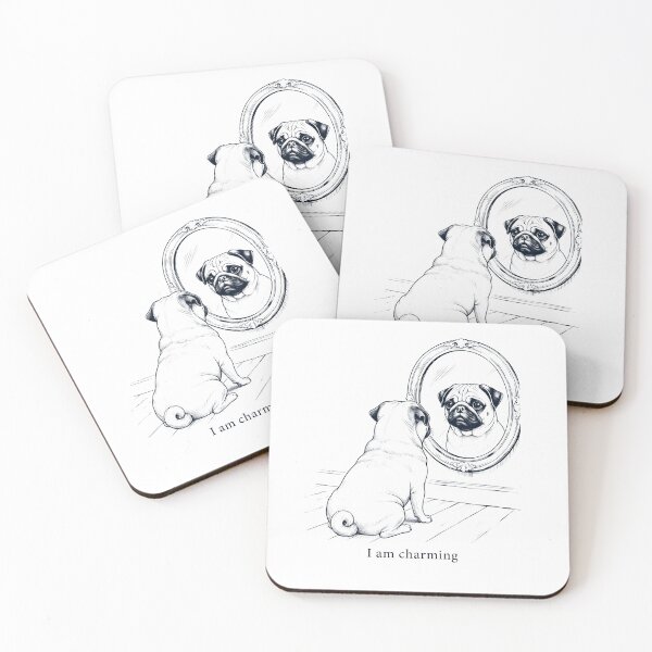 Item preview, Pug I Am Charming Mirror Meme Dog Lover designed and sold by dian-rody-crest.
