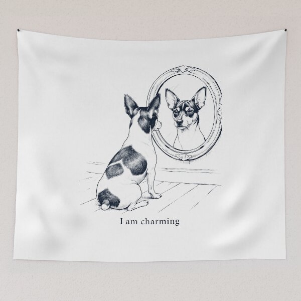 Item preview, Rat Terrier I Am Charming Mirror Meme Dog Lover designed and sold by dian-rody-crest.