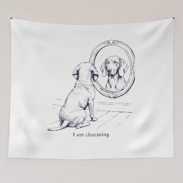 Item preview, Redbone Coonhound I Am Charming Mirror Meme Dog Lover designed and sold by dian-rody-crest.