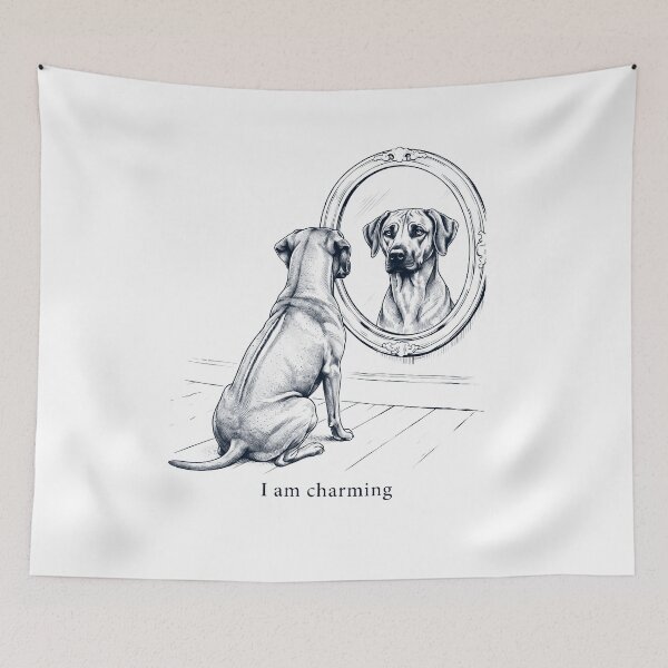 Item preview, Rhodesian Ridgeback I Am Charming Mirror Meme Dog Lover designed and sold by dian-rody-crest.