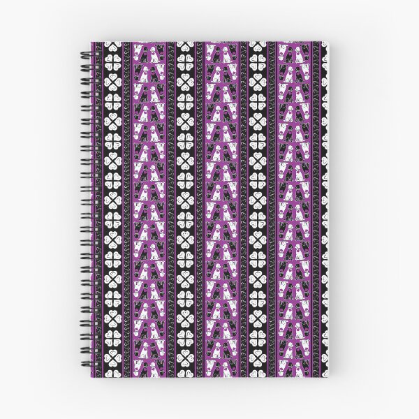 Item preview, Black & White Poodle Love Stripes on Purple Background designed and sold by Digitalmyth's Designs.