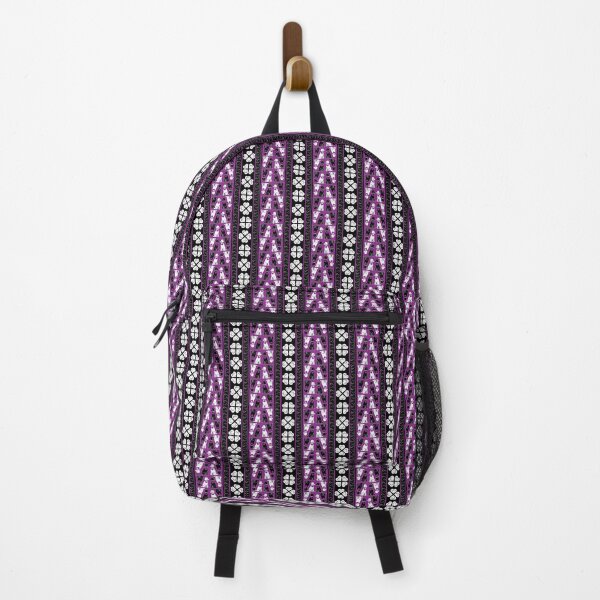 Item preview, Black & White Poodle Love Stripes on Purple Background designed and sold by Digitalmyth's Designs.