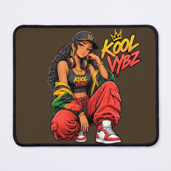 Item preview, Kool Vybz Hip Hop Queen – Reggae Streetwear Girl with Crown designed and sold by digitalbob60.