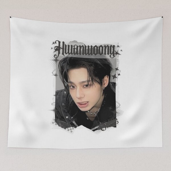 Item preview, ONEUSs Hwanwoong Xion Seoho Leedo Keonhee  K-pop Boy Group Y2k Korean Pop Black and White Collage designed and sold by AJUNICE STUDIO.