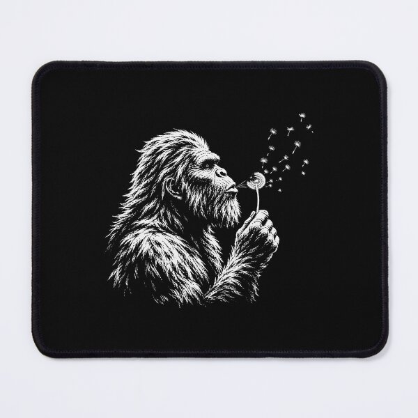 Item preview, Bigfoot Blowing Dandelion Vintage Sasquatch Wilderness Nature designed and sold by Glow-Paw-Studio.