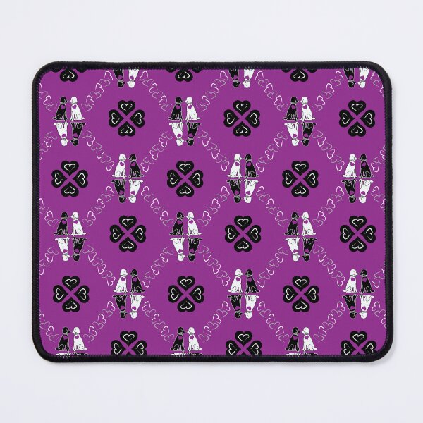 Item preview, Black & White Poodle Love Diamonds on Purple Background designed and sold by Digitalmyth's Designs.