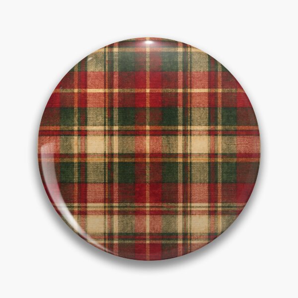 Item preview, Vintage Christmas Tartan Red Green Plaid designed and sold by mycute-stickers.